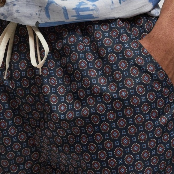 Les Deux Stan Aop Swim Shorts 2.0 Blue Swimwear NWT Men’s XL Trunks Navy Blue - Picture 4 of 11